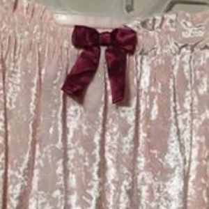 365 girls velour skirt with a bow